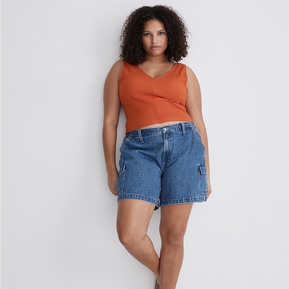 Madewell V-Neck Sleeveless Crop Top